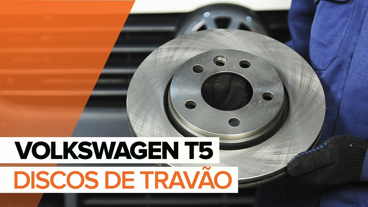 Como mudar discos de travão da parte traseira em VW Multivan T5 - guia de substituição