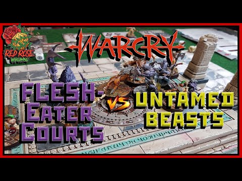 Flesh eating Beasts... WARCRY Battle Report : Flesh-Eater Courts vs Untamed Beasts