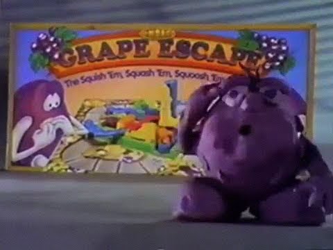 The Grape Escape Game from Parker Brothers commercial (1992)