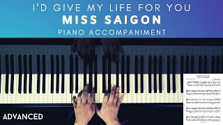 I&#39;d Give My Life For You (Miss Saigon) - Lea Salonga (Piano Accompaniment)