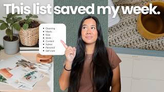 How I Plan My Week With One Master List (Mom Life)