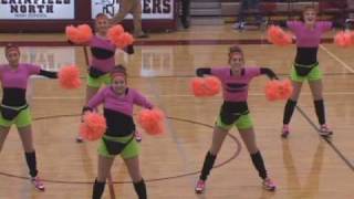 PNHS Poms - 80&#39;s Workout dance routine - Physical Olivia Newton John Pump up the Jam Technotronic