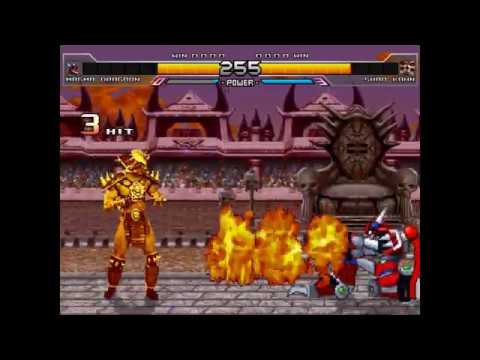 (MUGEN) - Magma Dragoon (me) vs Kintaro and Shao Kahn
