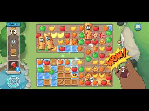 [Gameplay] We Bare Bears Match3 - Level 117 (No Boosters)