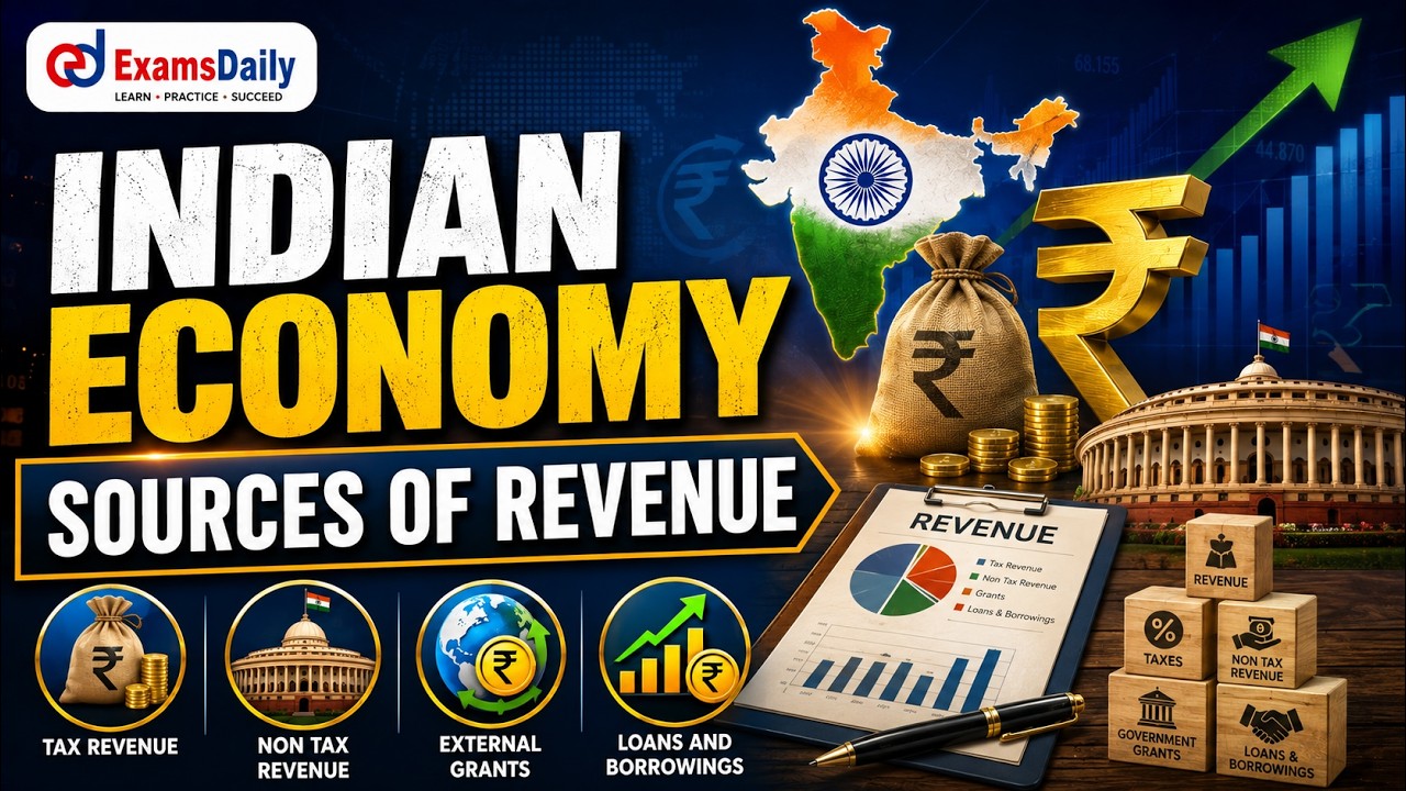 TNPSC 2026 Indian Economy - sources of Revenue