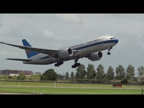 B777-F1B China Southern Cargo B-2080 takeoff @ AMS Schiphol