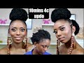 10MINS Short 4C Natural Hair Protective Hairstyle Tutorial  |Yemi Alade Inspired