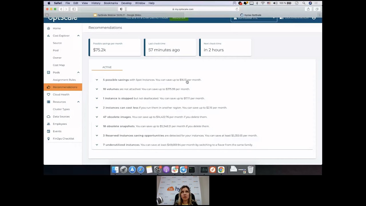 Hystax OptScale live demo: Engage your engineers in FinOps and cloud cost saving