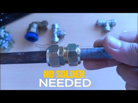 NEVER Solder Coppper Pipes AGAIN DIY Plumbing  Connect Compression Fittings