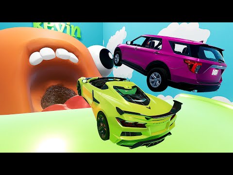 Cars VS Mystery DOORS Sports Car Challenge #11 BeamNG Drive