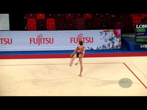 IVANAUSKA Nikola (LAT) - 2019 Rhythmic Junior Worlds, Moscow (RUS) - Qualifications Clubs