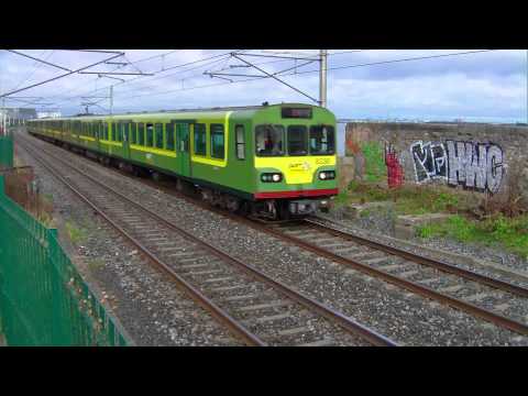 Dart train number 8338 heading Southbound to Blackrock, Dublin