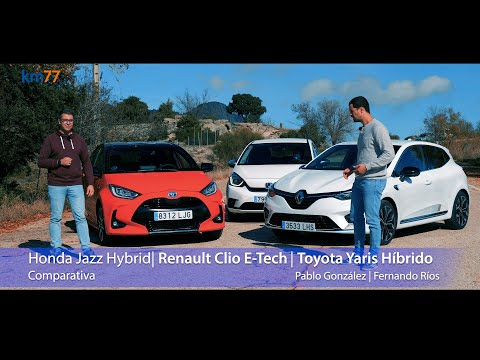 Honda Jazz Hybrid- Renault Clio E-Tech – Toyota Yaris120H. Comparativa | km77.com