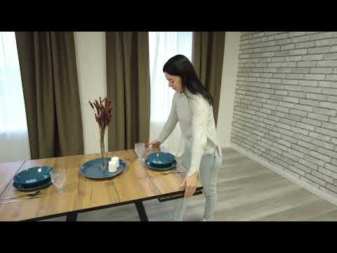 Миниатюра изображения товара Обеденный стол Tetchair Vigo (дуб вотан/черный)