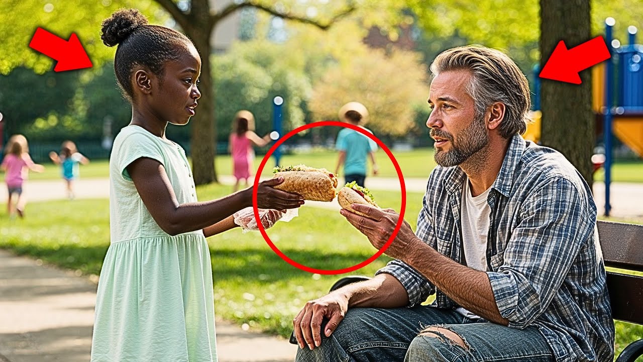 Black Little Girl Gives Her Sandwich To A Homeless Man, The Next Day, Black SUV Knock On Her Door..