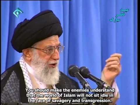 ⁣Arrogant powers support/defend zionist's civilian killings with utter shamelessness AytKhamenei(Eng)