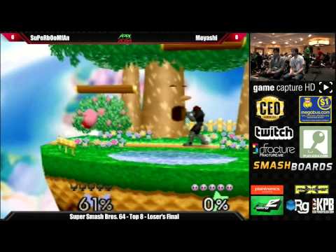Super Smash Bros 64 Top 8 CT Isai vs Moyashi & SuPeRbOoMfAn vs Moyashi - Apex 2014 Tourmament