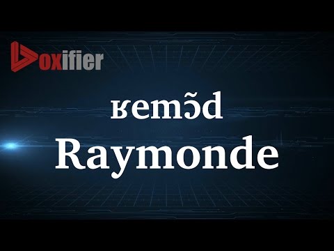 How to Pronunce Raymonde in French - Voxifier.com