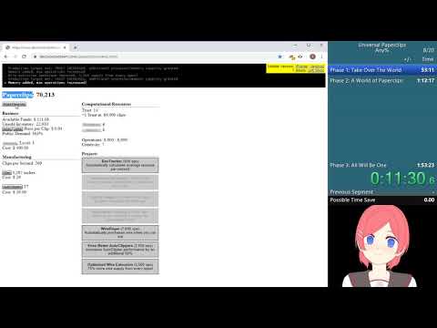 Universal Paperclips any% speedrun PB in 1:49:34