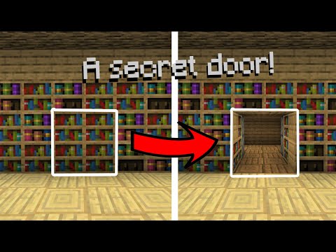 How to Make a Chiseled Bookshelf Activated Door in Minecraft