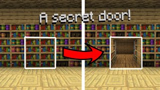How to Make a Chiseled Bookshelf Activated Door in Minecraft (OUTDATED)