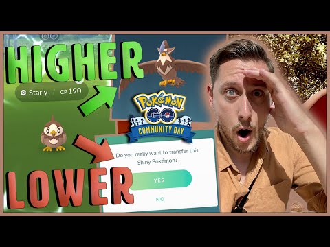 GUESS WRONG & I TRANSFER A SHINY STARLY! HIGHER OR LOWER GAME ON STARLY COMMUNITY DAY IN POKÉMON GO!