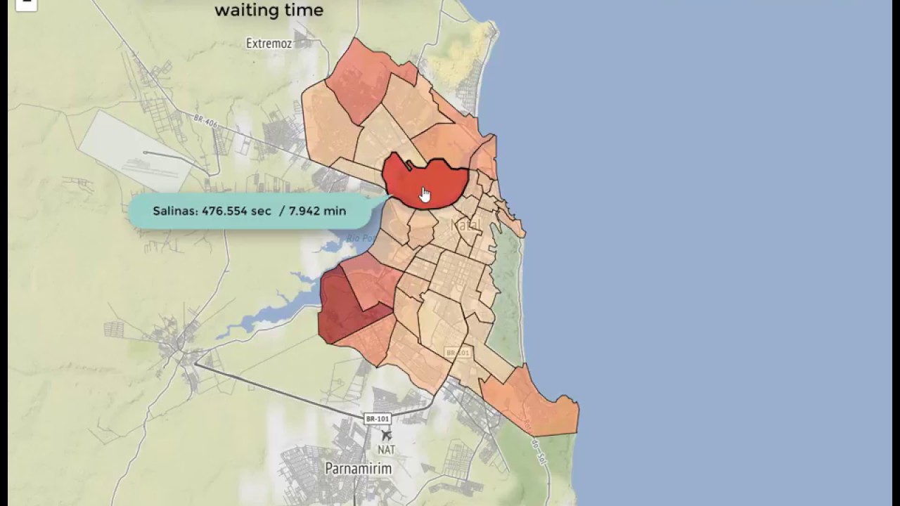 UBER API - Rides | Analysis of the Arrival Times | Data Science | Jupyter Notebook | Choropleth Maps