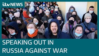 How Russians opposed to the war in Ukraine are making their feelings known | ITV News