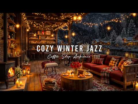 Cozy Night Jazz ⛄ Winter Coffee Shop Ambience with Relaxing Jazz Instrumental Music for Work, Study