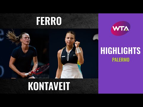 Теннис Fiona Ferro v. Anett Kontaveit | 2020 Palermo Final | WTA Highlights