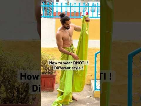 Easy method to wear dhoti 😍 #yt #ytshorts #shorts