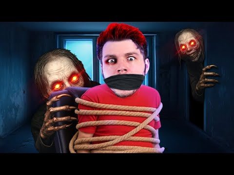 Survive 1 night tied up in a horror room ☠️