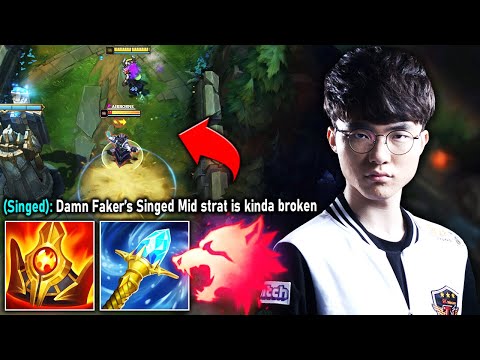 I TRIED FAKER'S SINGED MID STRATEGY... AND IT'S ACTUALLY OP - League of Legends
