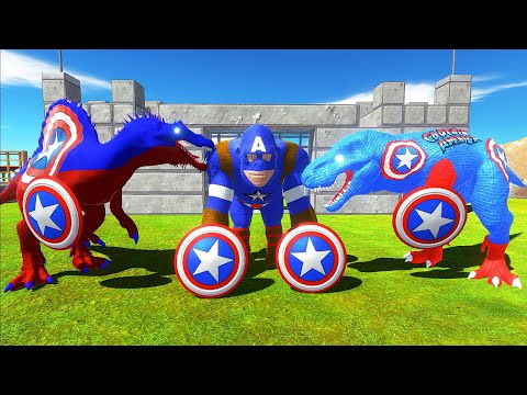 DEATH RUN CASTLE vs CAPTAIN AMERICA GORO TEAM - Animal Revolt Battle Simulator