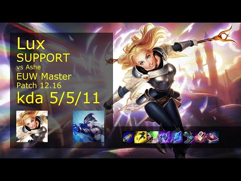 Rank 4 EUW Lux Support: Lux vs Ashe