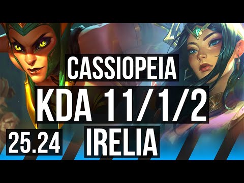 CASSIOPEIA vs IRELIA (MID) | Good KDA: 11/1/2 | EUW Master | 25.24