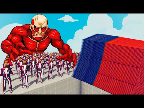 200x COLOSSAL TITAN + 1x GIANT vs EVERY GOD - Totally Accurate Battle Simulator TABS