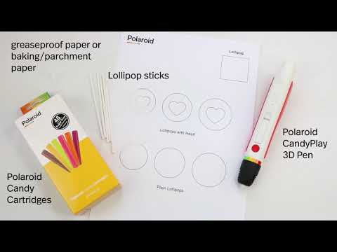 Відео огляд Набір картриджів для 3D ручки Polaroid Candy Pen, яблуко, зелений (40 шт)