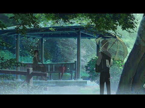 Relaxing Anime rain sounds (1 hour loop) The Garden of Words Anime Ambience ASMR