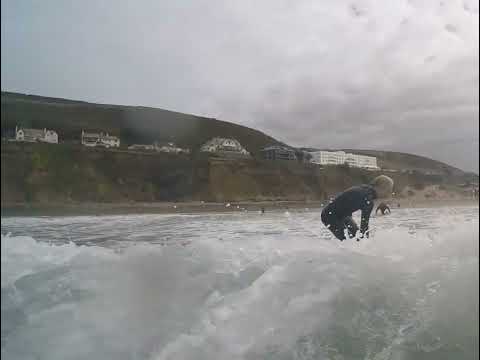 Saunton Sands 2022 08 21 Practicing the Oreo Biscuit technique
