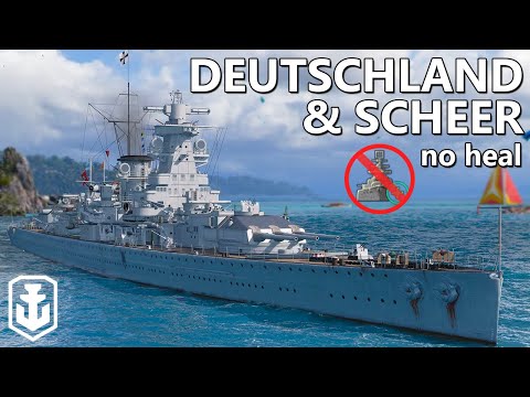 Can The New German Cruisers Work Without A Heal? Scheer & Deutschland (World of Warships)