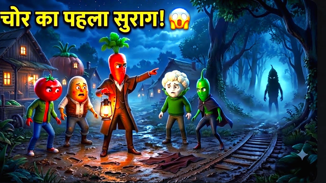 गाँव में चोरों ने मचाई चोरी 😱🥷 फिर 5 सब्जी दोस्तों ने पकड़ा असली चोर 🔥❤️ | Hindi Cartoon Story