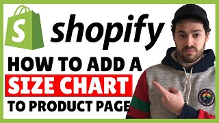How To Add A Size Chart To Shopify Product Pages (Any Theme, No Apps!)