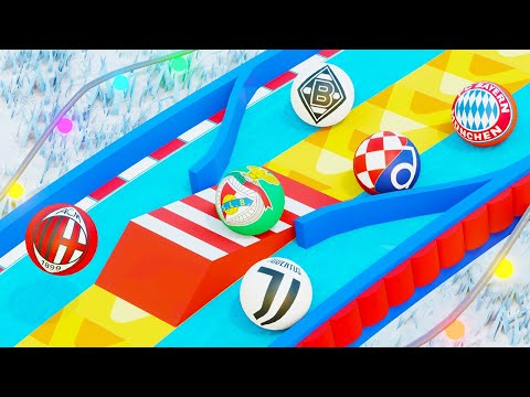Marble Race Ice Dash - Football Clubs League