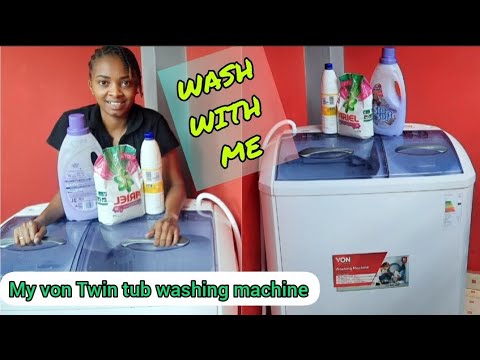 Von 10kg washing machine semi-automatic Twin tub washing machine Review/How to use washing machine