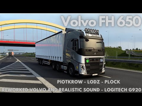 ETS2 - Ep.24 | Piotrkow – Lodz – Plock (PL) | Volvo FH 650 by Pendagon w/realistic sound by Max2712
