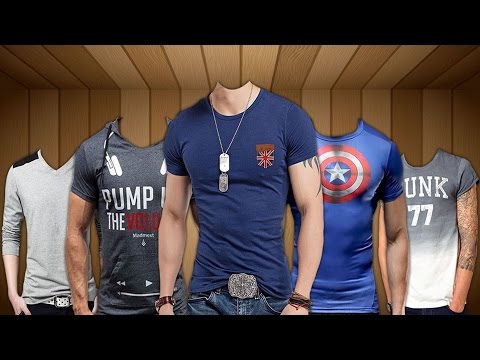 Man T-Shirt Photo Editor Video