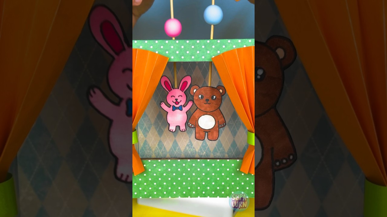 Let’s Play Tiny Puppet Theater 🎭 Paper DIY