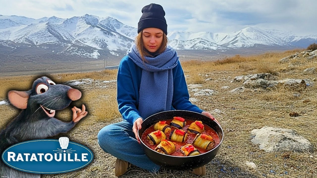 Winter Ratatouille Adventure: Cooking French Cuisine in the Cold with a Remy-Inspired Twist! ❄️🍅