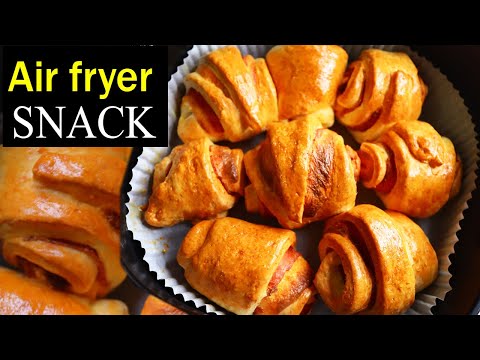 Air Fry Bread Snack | Best Air Fryer Snacks | Ham And Cheese Roll